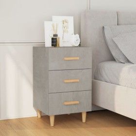 Concrete gray engineered wood bedside table 40x40x66 cm by vidaXL, Nightstands - Ref: Foro24-812082, Price: 59,08 €, Discount: %