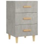 Betongrauer Nachttisch aus Holzwerkstoff, 40 x 40 x 66 cm von vidaXL, Nachttische - Ref: Foro24-812082, Preis: 59,08 €, Rabat...