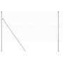 Reja con postes Plateado 1.4 x 25 m Acero