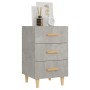 Betongrauer Nachttisch aus Holzwerkstoff, 40 x 40 x 66 cm von vidaXL, Nachttische - Ref: Foro24-812082, Preis: 59,08 €, Rabat...