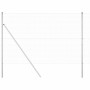 Reja con postes Plateado 1.5 x 25 m Acero