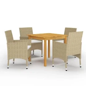 Beige 5-Piece Garden Dining Set by vidaXL, Garden sets - Ref: Foro24-3067673, Price: 366,00 €, Discount: %