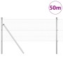 Reja con postes Plateado 0.5 x 50 m Acero