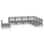 7-piece solid pine wood garden furniture set in gray. by vidaXL, Garden sets - Ref: Foro24-3083036, Price: 382,67 €, Discount: %