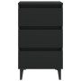 Mesita de noche con patas de metal negro 40x35x69 cm de vidaXL, Mesitas de noche - Ref: Foro24-805907, Precio: 67,41 €, Descu...