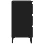 Mesita de noche con patas de metal negro 40x35x69 cm de vidaXL, Mesitas de noche - Ref: Foro24-805907, Precio: 67,41 €, Descu...