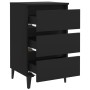 Mesita de noche con patas de metal negro 40x35x69 cm de vidaXL, Mesitas de noche - Ref: Foro24-805907, Precio: 67,41 €, Descu...