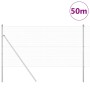 Reja con postes Plateado 1.2 x 50 m Acero