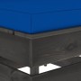 Ecksofa mit grau imprägnierten Holzkissen von vidaXL, Modulare Sofas für den Außenbereich - Ref: Foro24-3068130, Preis: 92,88...