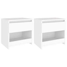 Nachttische 2 Stück aus weißem Sperrholz 40x30x39 cm von vidaXL, Nachttische - Ref: Foro24-803444, Preis: 53,63 €, Rabatt: %