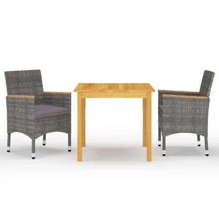 3-piece gray garden dining set by vidaXL, Garden sets - Ref: Foro24-3067676, Price: 257,56 €, Discount: %