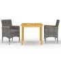3-piece gray garden dining set by vidaXL, Garden sets - Ref: Foro24-3067676, Price: 257,56 €, Discount: %