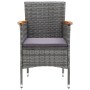 Juego de comedor de jardín de 3 piezas gris de vidaXL, Conjuntos de jardín - Ref: Foro24-3067676, Precio: 261,13 €, Descuento: %