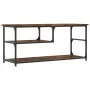 Mueble de TV contrachapada y acero roble ahumado 103x38x46,5 cm de vidaXL, Muebles TV - Ref: Foro24-831825, Precio: 51,12 €, ...