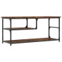 TV-Schrank aus geräuchertem Eichensperrholz und Stahl, 103 x 38 x 46,5 cm von vidaXL, TV-Möbel - Ref: Foro24-831825, Preis: 5...