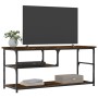 TV-Schrank aus geräuchertem Eichensperrholz und Stahl, 103 x 38 x 46,5 cm von vidaXL, TV-Möbel - Ref: Foro24-831825, Preis: 5...