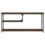 Mueble de TV contrachapada y acero roble ahumado 103x38x46,5 cm de vidaXL, Muebles TV - Ref: Foro24-831825, Precio: 51,12 €, ...