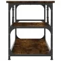 Mueble de TV contrachapada y acero roble ahumado 103x38x46,5 cm de vidaXL, Muebles TV - Ref: Foro24-831825, Precio: 51,12 €, ...
