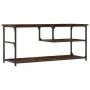 Mueble de TV contrachapada y acero roble ahumado 103x38x46,5 cm de vidaXL, Muebles TV - Ref: Foro24-831825, Precio: 51,12 €, ...