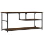 TV-Schrank aus geräuchertem Eichensperrholz und Stahl, 103 x 38 x 46,5 cm von vidaXL, TV-Möbel - Ref: Foro24-831825, Preis: 5...