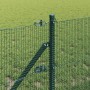Reja con postes Verde 0.4 x 10 m Acero