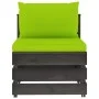Central sectional sofa with gray impregnated wood cushions by vidaXL, Modular outdoor sofas - Ref: Foro24-3068131, Price: 84,...