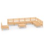 Gartenmöbel-Set 9-teilig aus massivem Kiefernholz von vidaXL, Gartensets - Ref: Foro24-3083049, Preis: 389,58 €, Rabatt: %