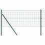 Reja con postes Verde 0.5 x 10 m Acero