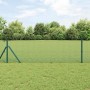 Reja con postes Verde 0.6 x 10 m Acero