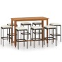9-piece garden bar set with brown cushions by vidaXL, Garden sets - Ref: Foro24-3068013, Price: 443,22 €, Discount: %