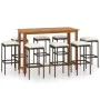 9-piece garden bar set with brown cushions by vidaXL, Garden sets - Ref: Foro24-3068013, Price: 437,11 €, Discount: %