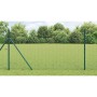 Reja con postes Verde 1 x 10 m Acero