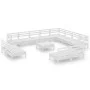 Gartenmöbel-Set 13-teilig aus massivem weißem Kiefernholz von vidaXL, Gartensets - Ref: Foro24-3083170, Preis: 691,02 €, Raba...