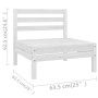 Gartenmöbel-Set 13-teilig aus massivem weißem Kiefernholz von vidaXL, Gartensets - Ref: Foro24-3083170, Preis: 709,75 €, Raba...