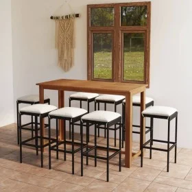 9-piece garden bar set with black cushions by vidaXL, Garden sets - Ref: Foro24-3068014, Price: 432,13 €, Discount: %