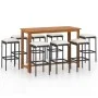 9-piece garden bar set with black cushions by vidaXL, Garden sets - Ref: Foro24-3068014, Price: 432,10 €, Discount: %