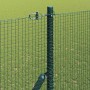 Reja con postes Verde 1.5 x 10 m Acero