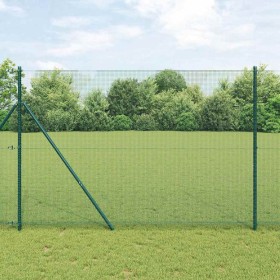 Reja con postes Verde 1.6 x 10 m Acero