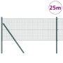 Reja con postes Verde 0.5 x 25 m Acero