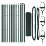 Reja con postes Verde 0.5 x 25 m Acero