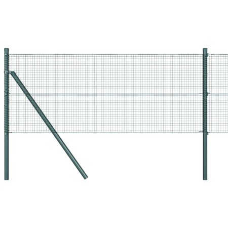 Reja con postes Verde 0.5 x 25 m Acero