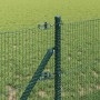Reja con postes Verde 0.5 x 25 m Acero