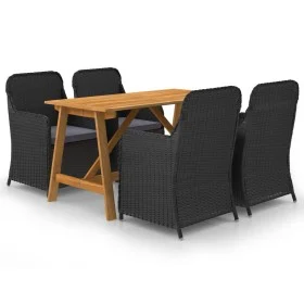 5-teiliges schwarzes Garten-Essset von vidaXL, Gartensets - Ref: Foro24-3068769, Preis: 649,08 €, Rabatt: %