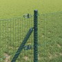 Reja con postes Verde 0.5 x 25 m Acero
