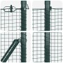 Reja con postes Verde 0.5 x 25 m Acero