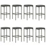 Garden bar set with 9 pieces and gray synthetic rattan cushions by vidaXL, Garden sets - Ref: Foro24-3068015, Price: 436,40 €...