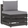 Ecksofa mit grau imprägnierten Holzkissen von vidaXL, Modulare Sofas für den Außenbereich - Ref: Foro24-3068121, Preis: 107,1...