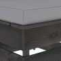 Ecksofa mit grau imprägnierten Holzkissen von vidaXL, Modulare Sofas für den Außenbereich - Ref: Foro24-3068121, Preis: 98,78...