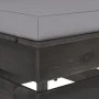 Sectional central sofa with gray impregnated wood cushions by vidaXL, Modular outdoor sofas - Ref: Foro24-3068121, Price: 107...