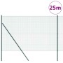 Reja con postes Verde 1.5 x 25 m Acero